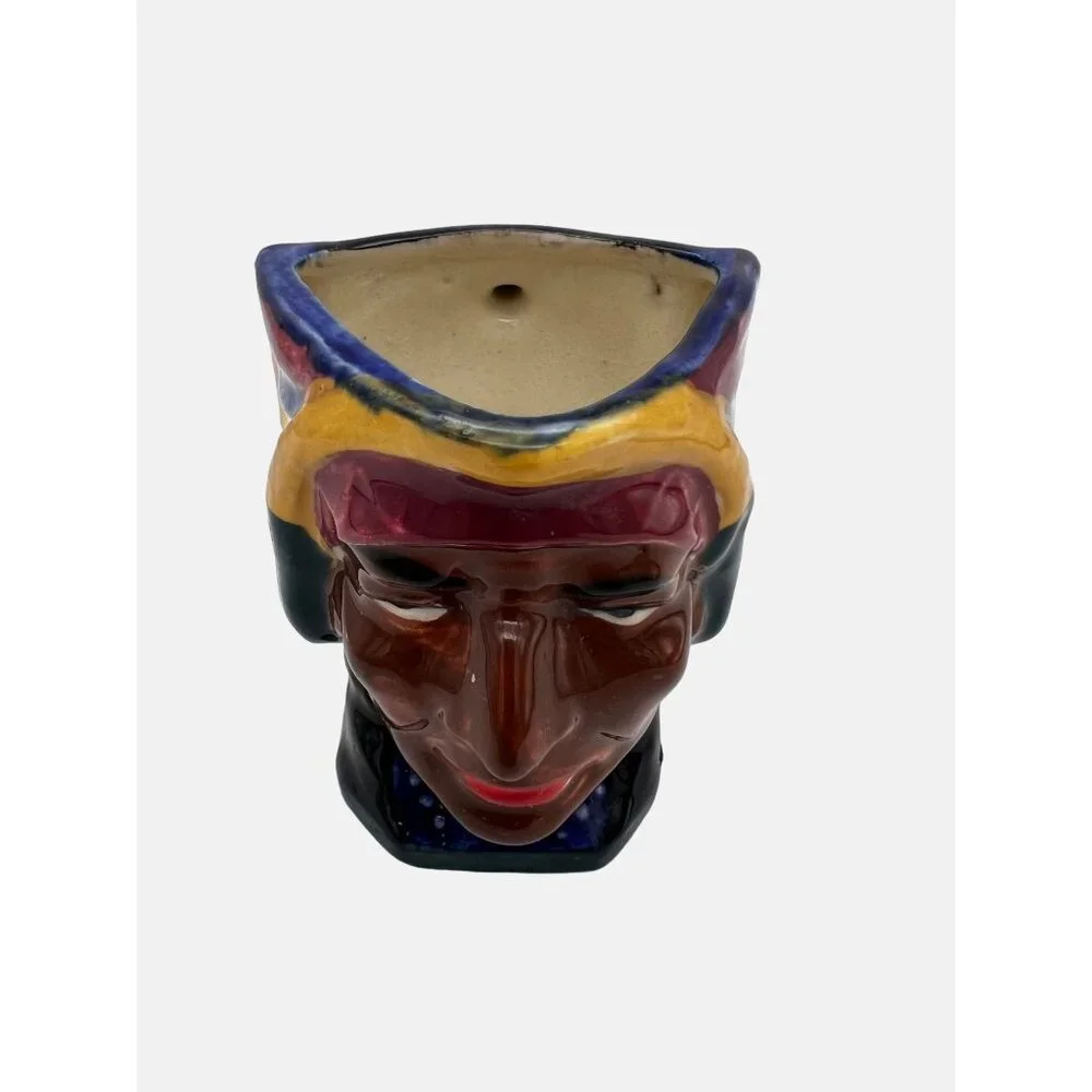 Ceramic Native American Indian Chief Head Toby Creamer Made In Japan 3" - Picture 5 of 7